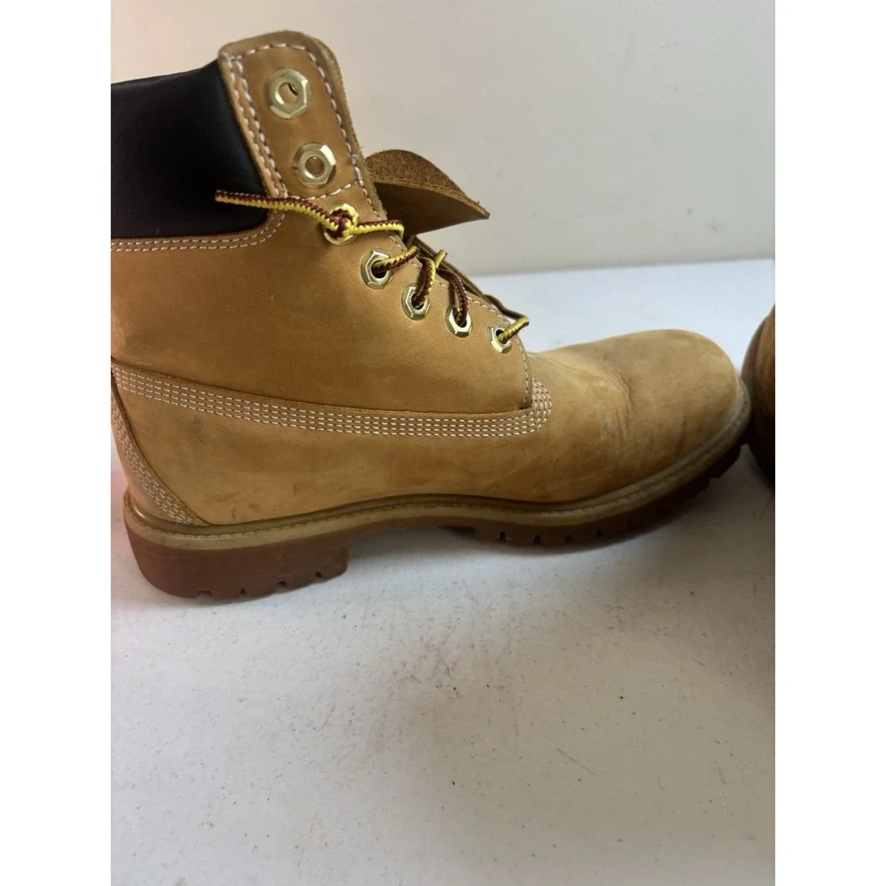 Timberland Men's Premium 6-inch Waterproof Boots Size 7M Wheat Nubuck